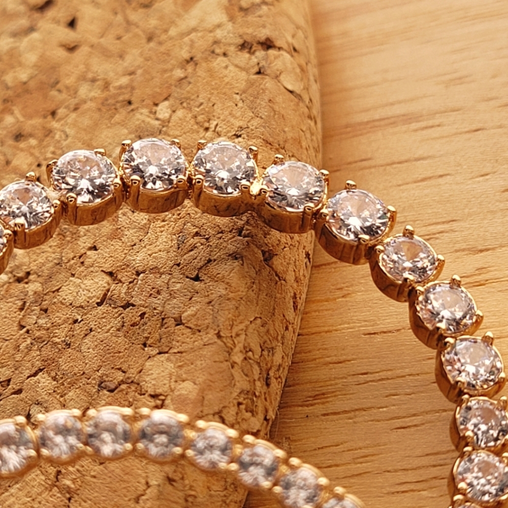 Zicronia Gold Plated Hoop Earrings - Picture 2 of 5
